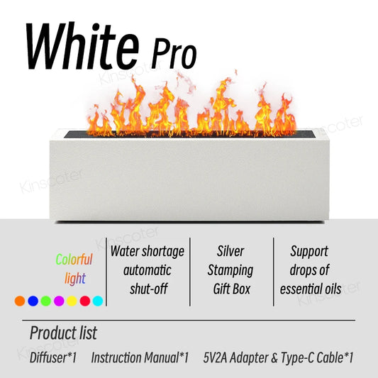 Flame Aroma Diffuser Air Humidifier Ultrasonic Cool Mist Maker Fogger LED Essential Oil Flame Lamp Difusor